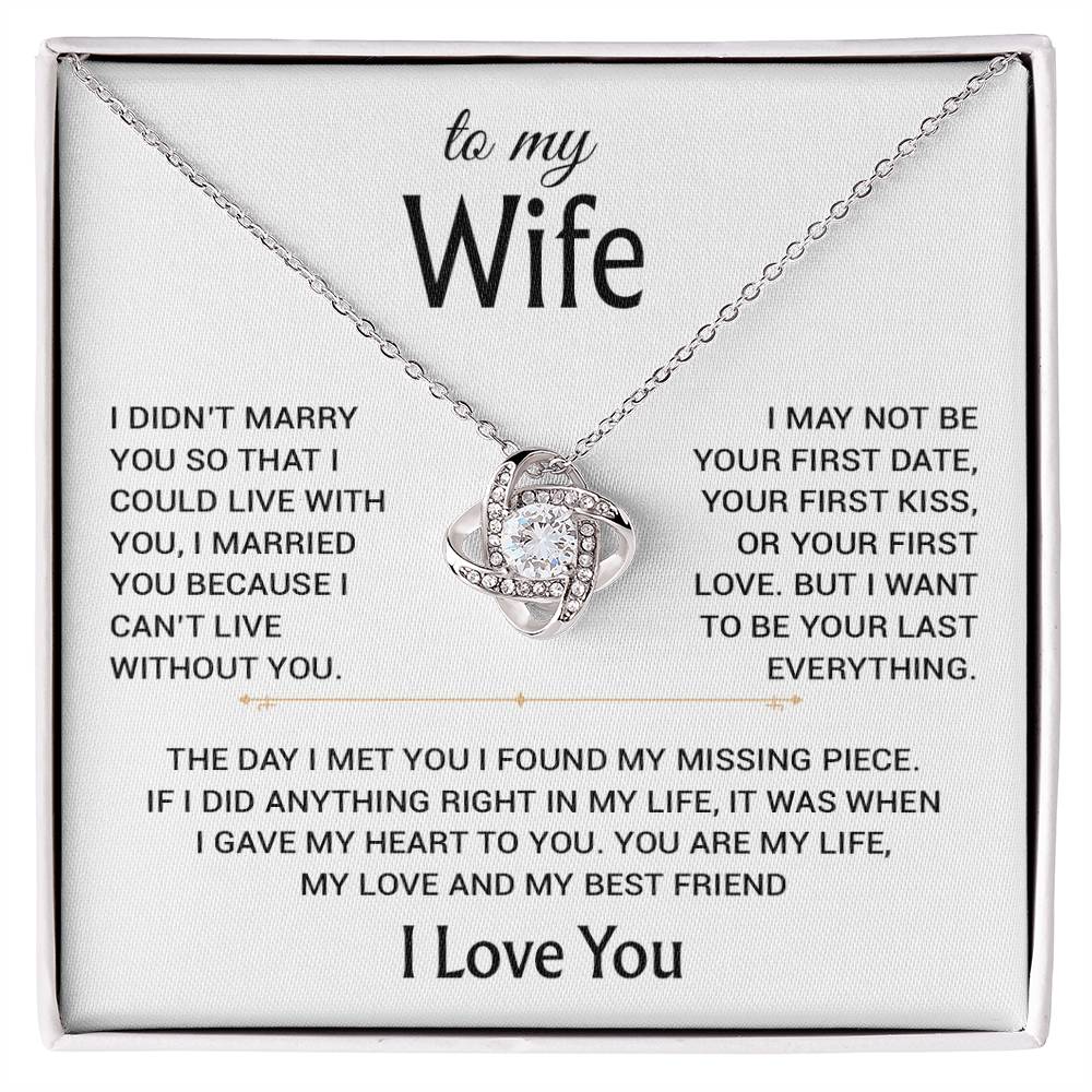 To My Wife Necklace, Christmas Gifts For Women, Anniversary Gift For Wife 16_12_White