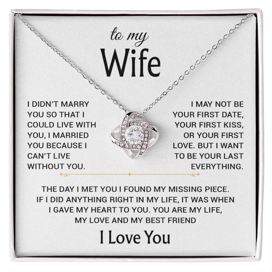 To My Wife Necklace, Christmas Gifts For Women, Anniversary Gift For Wife 16_12_White