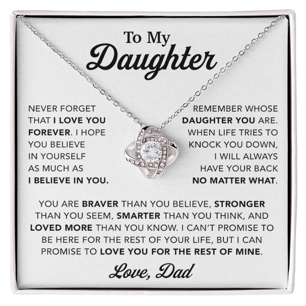To My Daughter Necklace, Gift for Daughter from Dad, Father Daughter Necklace 30_11