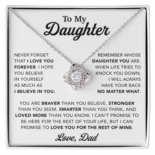 To My Daughter Necklace, Gift for Daughter from Dad, Father Daughter Necklace 30_11