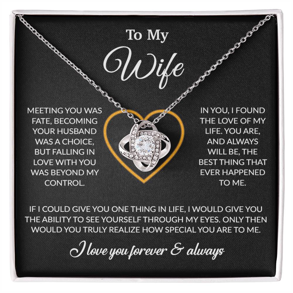 To My Wife Necklace, Gift For Wife, Anniversary Gift For Wife, Necklace For Wife 25_2_Black