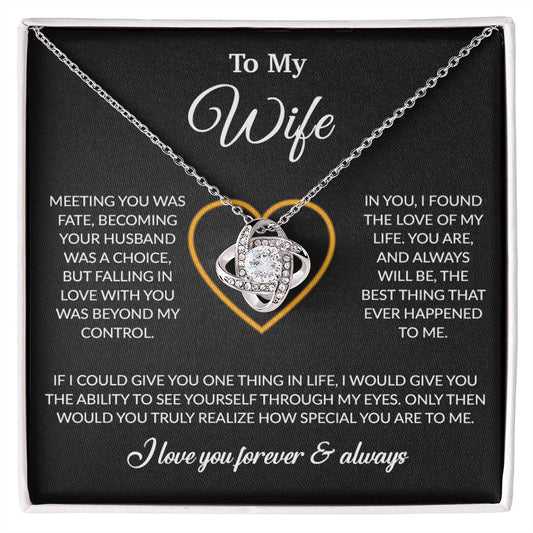 To My Wife Necklace, Gift For Wife, Anniversary Gift For Wife, Necklace For Wife 25_2_Black
