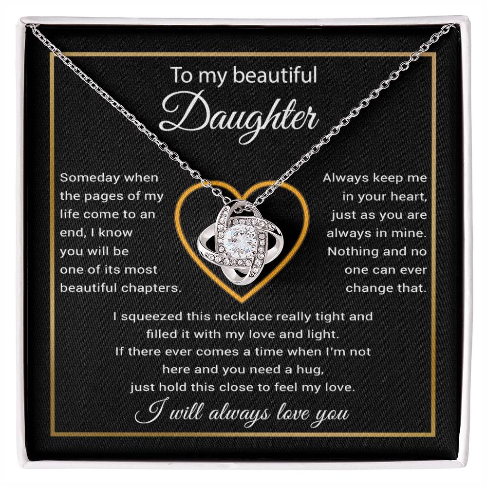 To My Daughter Necklace, Gift For Daughter From Dad, Daughter Father Necklace 28_11_Black