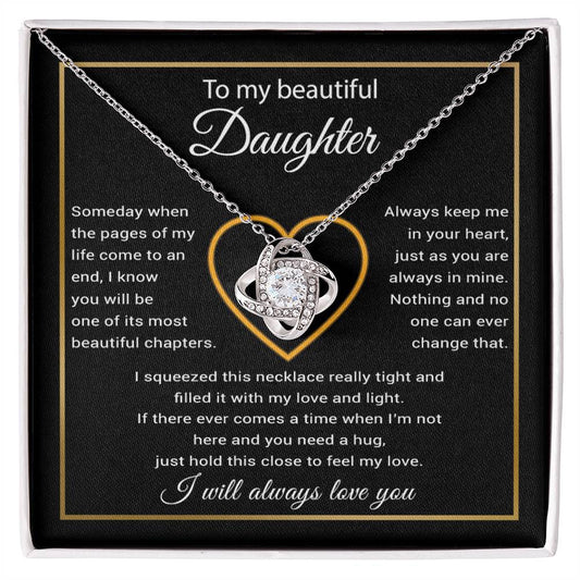 To My Daughter Necklace, Gift For Daughter From Dad, Daughter Father Necklace 28_11_Black