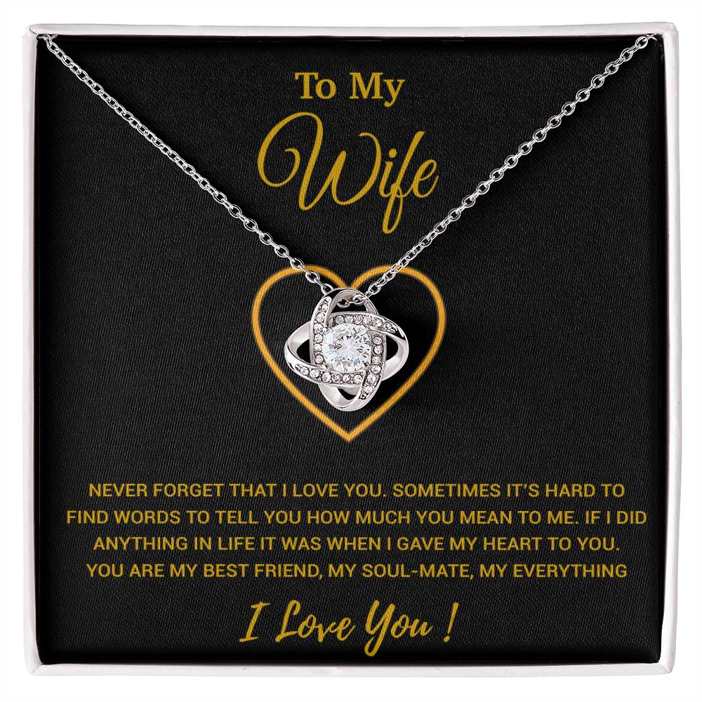 To My Wife Necklace, Christmas Gifts For Women, Anniversary Gift For Wife 2_1_Gold