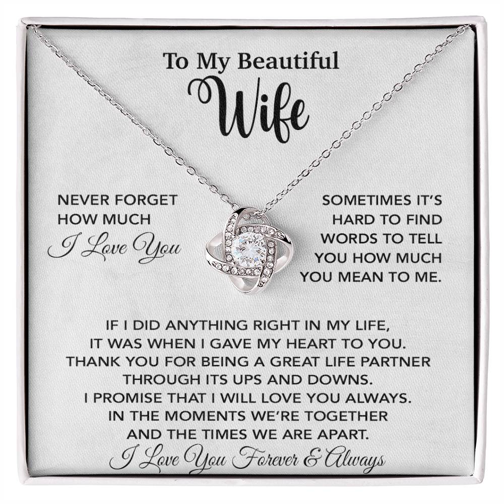 To My Wife Necklace, Christmas Gifts For Wife, Anniversary Cute Gift For Wife_White_25_9