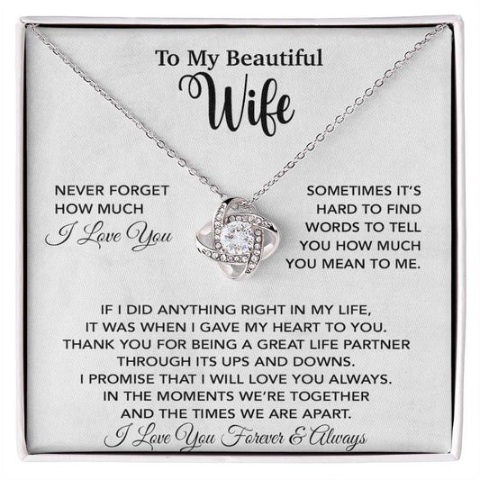 To My Wife Necklace, Christmas Gifts For Wife, Anniversary Cute Gift For Wife_White_25_9
