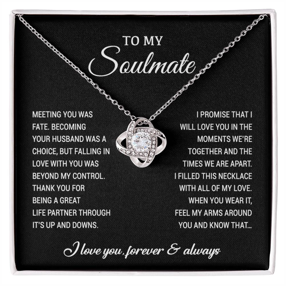 To My Soulmate Necklace, Gift For Wife From Husband, Valentines Gift For Wife 4_3_Black