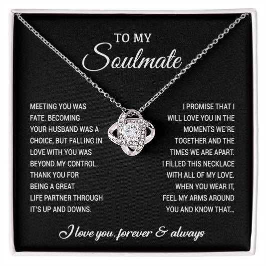 To My Soulmate Necklace, Gift For Wife From Husband, Valentines Gift For Wife 4_3_Black