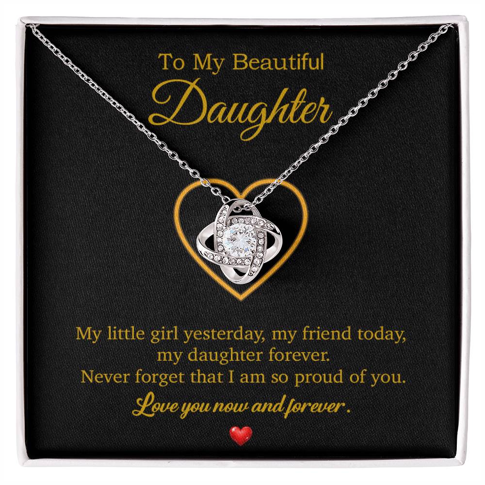 To My Daughter Necklace, Gift For Daughter From Dad, Daughter Father Necklace 10_7_Gold