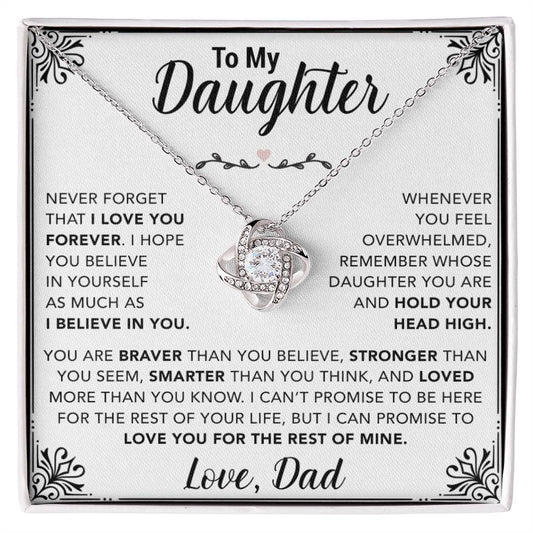 To My Daughter Necklace, Gift for Daughter from Dad, Father Daughter Necklace 30_11