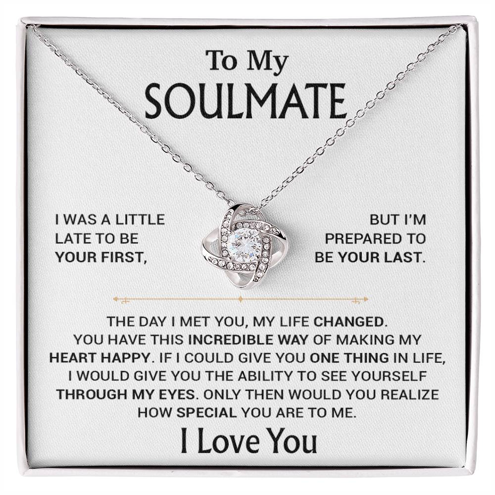 To My Soulmate Necklace, Soulmate Gift, Gift For Girlfriend, Christmas Gift 23_8_White