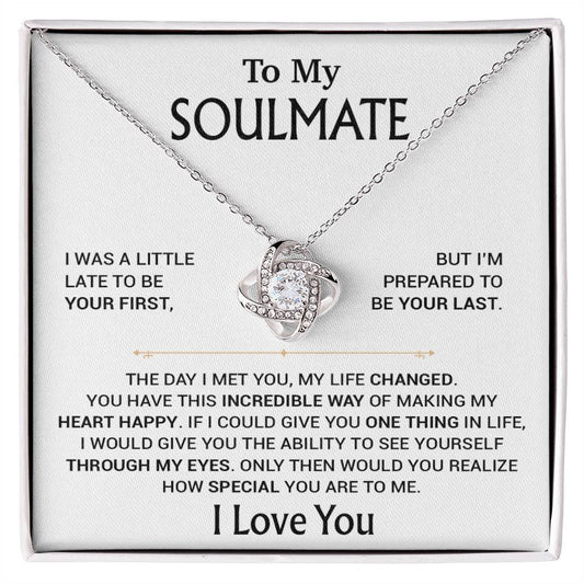 To My Soulmate Necklace, Soulmate Gift, Gift For Girlfriend, Christmas Gift 23_8_White