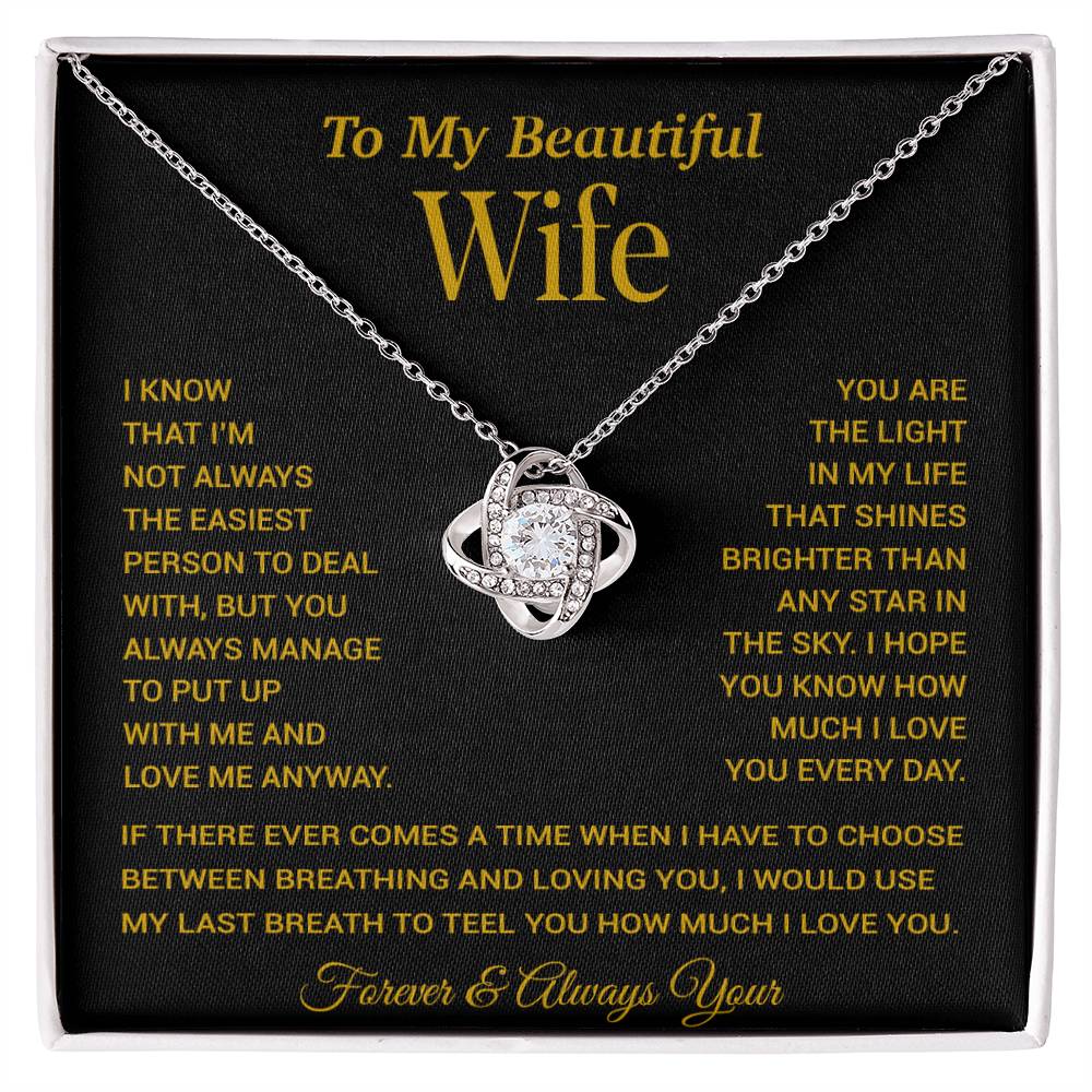 To My Wife Necklace, Gift For Wife, Anniversary Gift For Wife, Christmas Gift 28_11_Gold