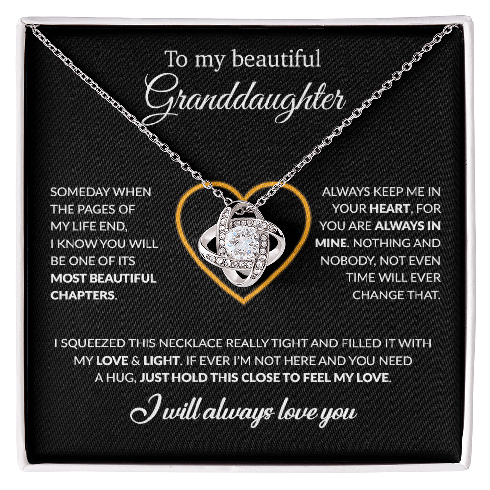 To My Granddaughter Necklace, Birthday Gift For Granddaughter From Grandpa