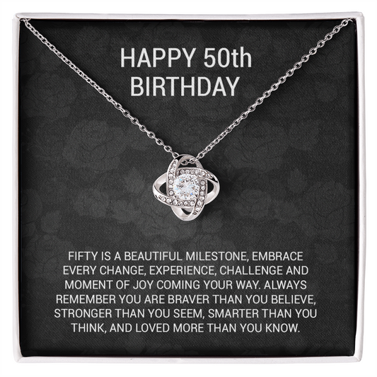 50th Birthday Gift Necklace, 50th Birthday Gift Ideas, 50th Birthday Gift