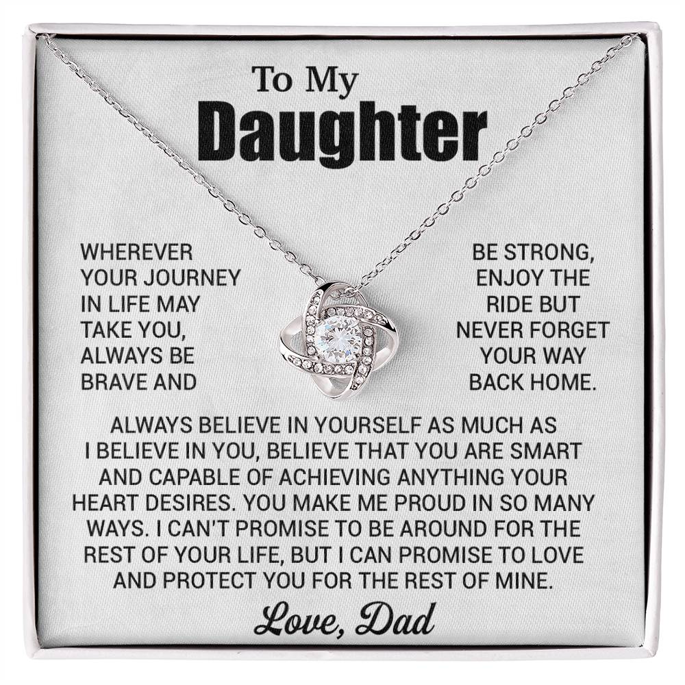 To My Daughter Necklace, Daughter Father Necklace, Daughter Gift From Dad 31_7