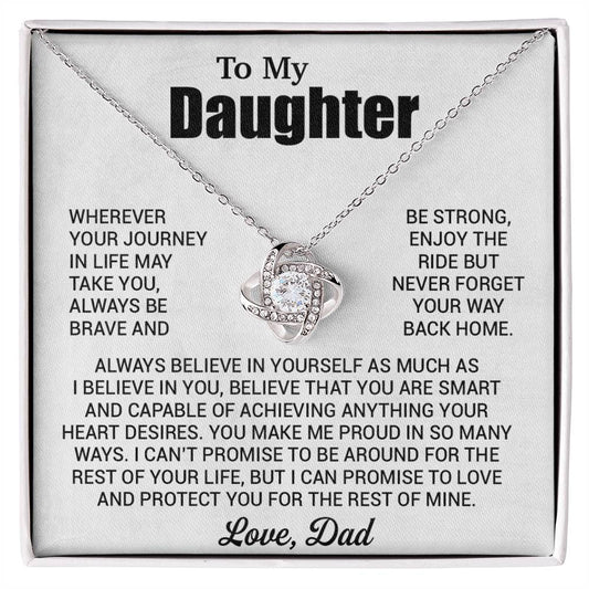 To My Daughter Necklace, Daughter Father Necklace, Daughter Gift From Dad 31_7