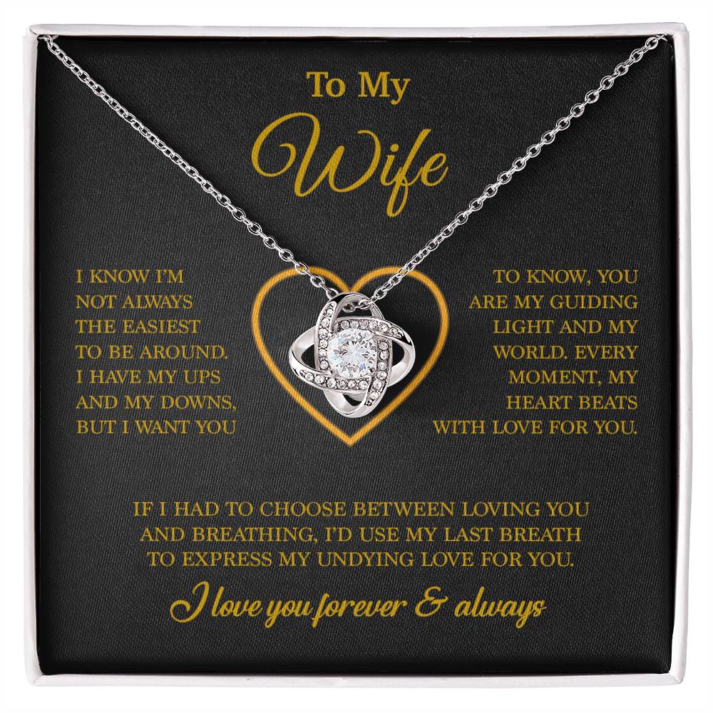 To My Wife Necklace, Gift For Wife, Anniversary Gift For Wife, Necklace For Wife 12_3_Gold