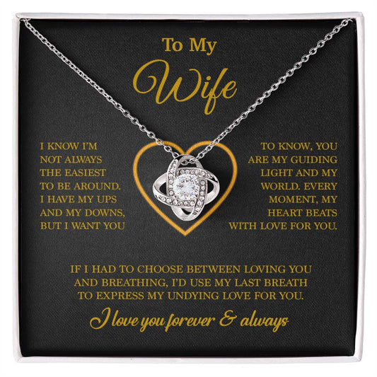 To My Wife Necklace, Gift For Wife, Anniversary Gift For Wife, Necklace For Wife 12_3_Gold