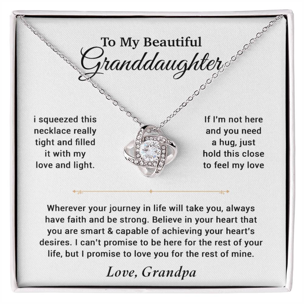 To My Granddaughter Necklace, Birthday Gift For Granddaughter, Birthday Gifts 11_6_White