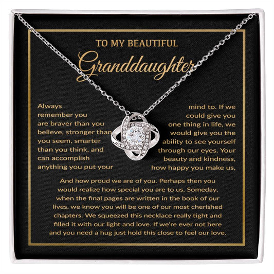 To My Granddaughter Necklace, Birthday Gift For Granddaughter, Birthday Gifts 10_1