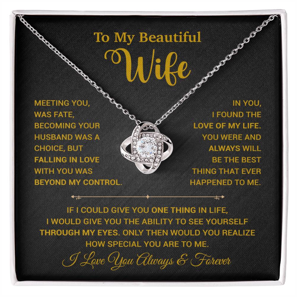 To My Wife Necklace, Wife Gift From Husband, Wife Husband Necklace, Christmas Gift 20_9_Gold