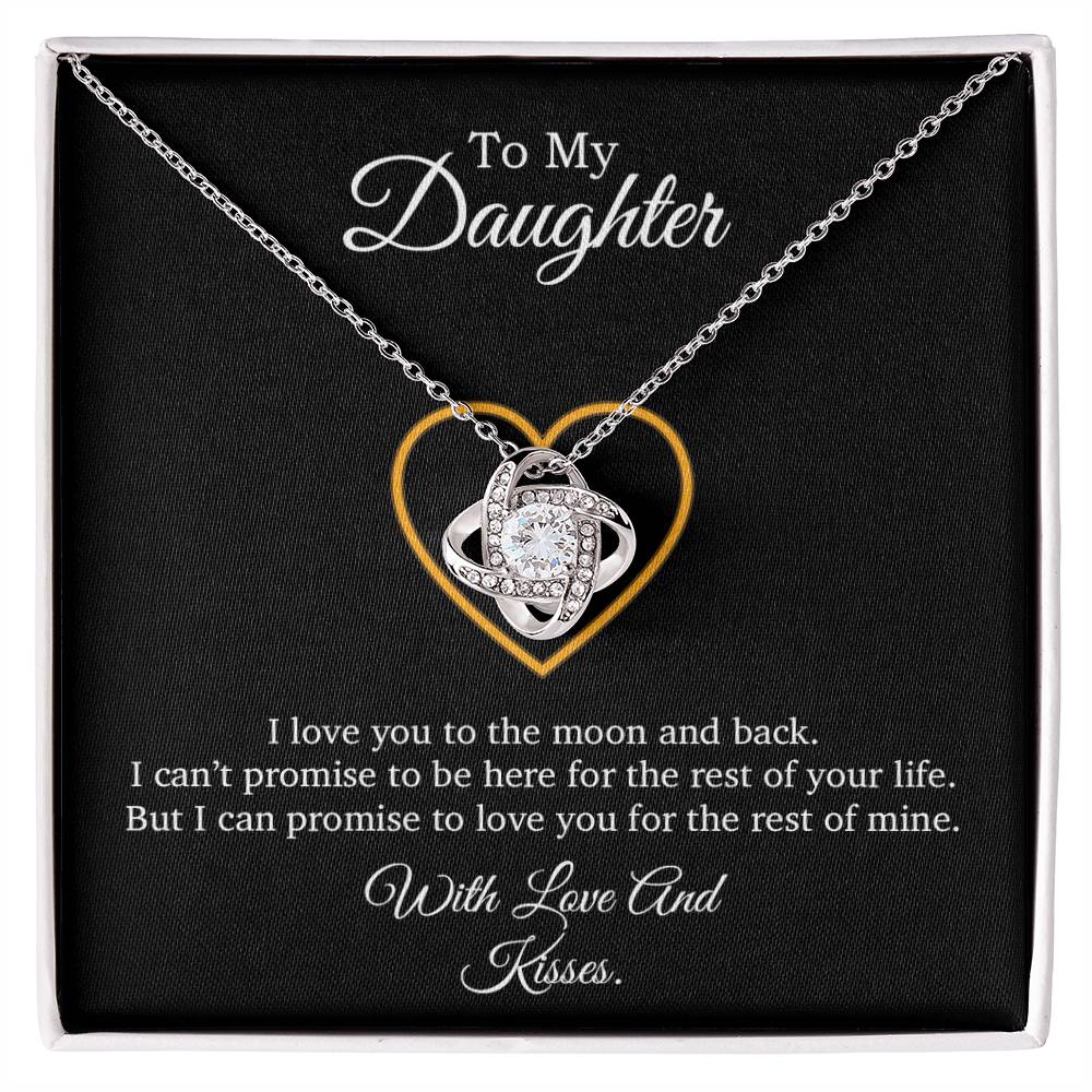 To My Daughter Necklace, Gift For Daughter From Dad, Daughter Father Necklace 9_7_Black