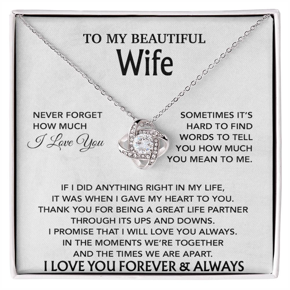 To My Wife Necklace, Christmas Gifts For Wife, Anniversary Cute Gift For Wife_White_20_8