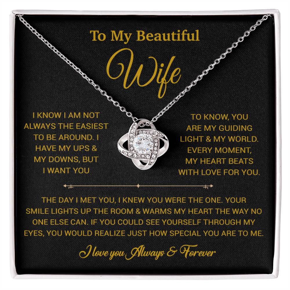 To My Wife Necklace, Gift For Wife, Anniversary Gift For Wife, Necklace For Wife 6_6_Gold