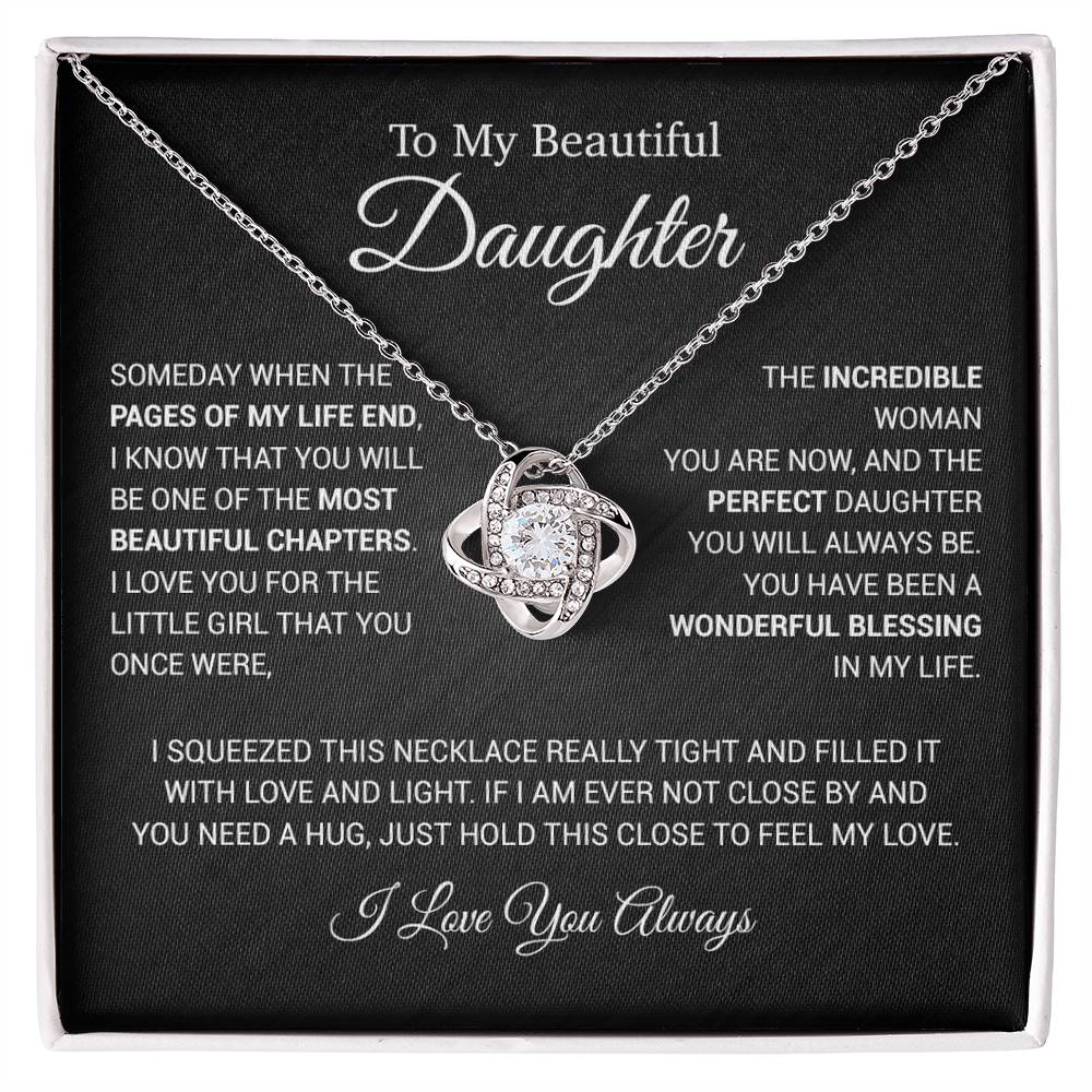 To My Daughter Necklace, Daughter Father Necklace, Daughter Gift From Dad 4_6_Black