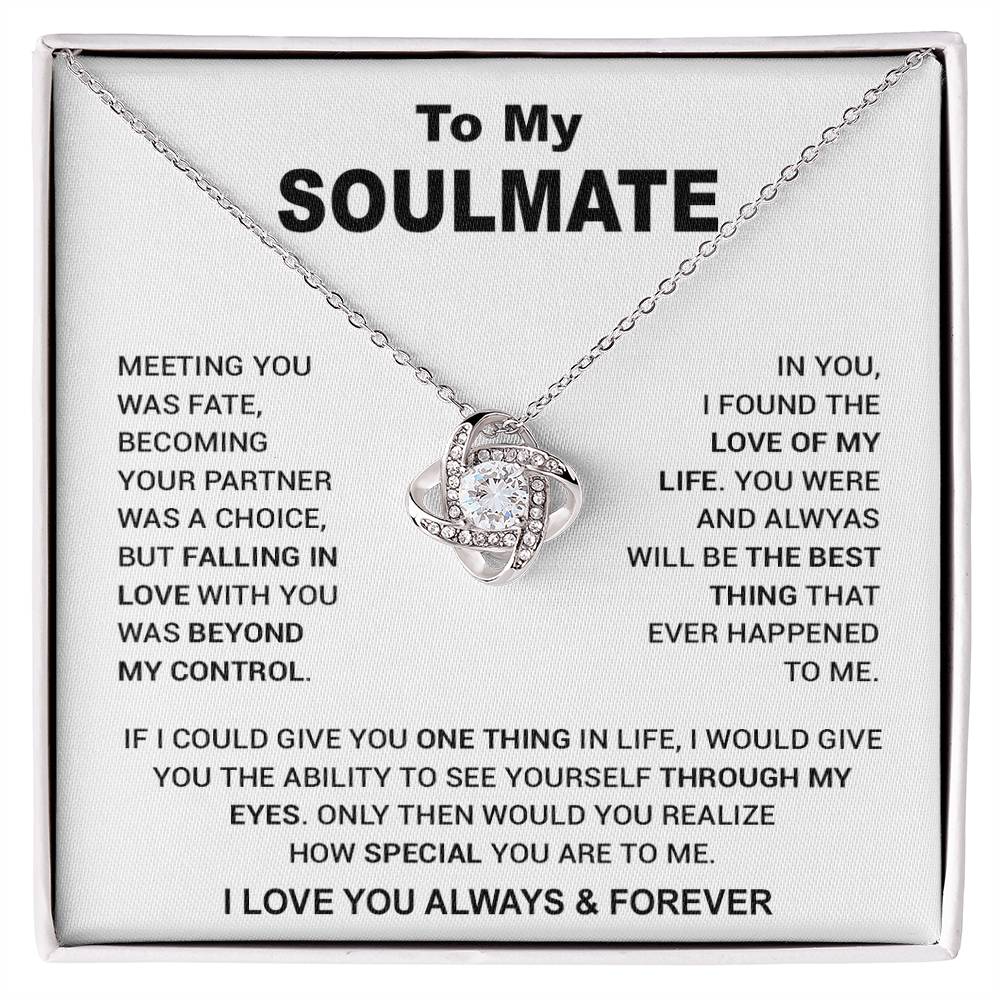 To My Soulmate Necklace, Soulmate Gift, Gift For Girlfriend, Christmas Gift 10_12_White