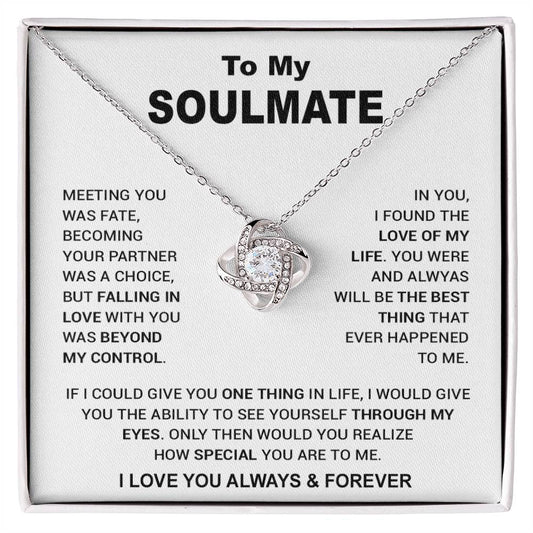 To My Soulmate Necklace, Soulmate Gift, Gift For Girlfriend, Christmas Gift 10_12_White