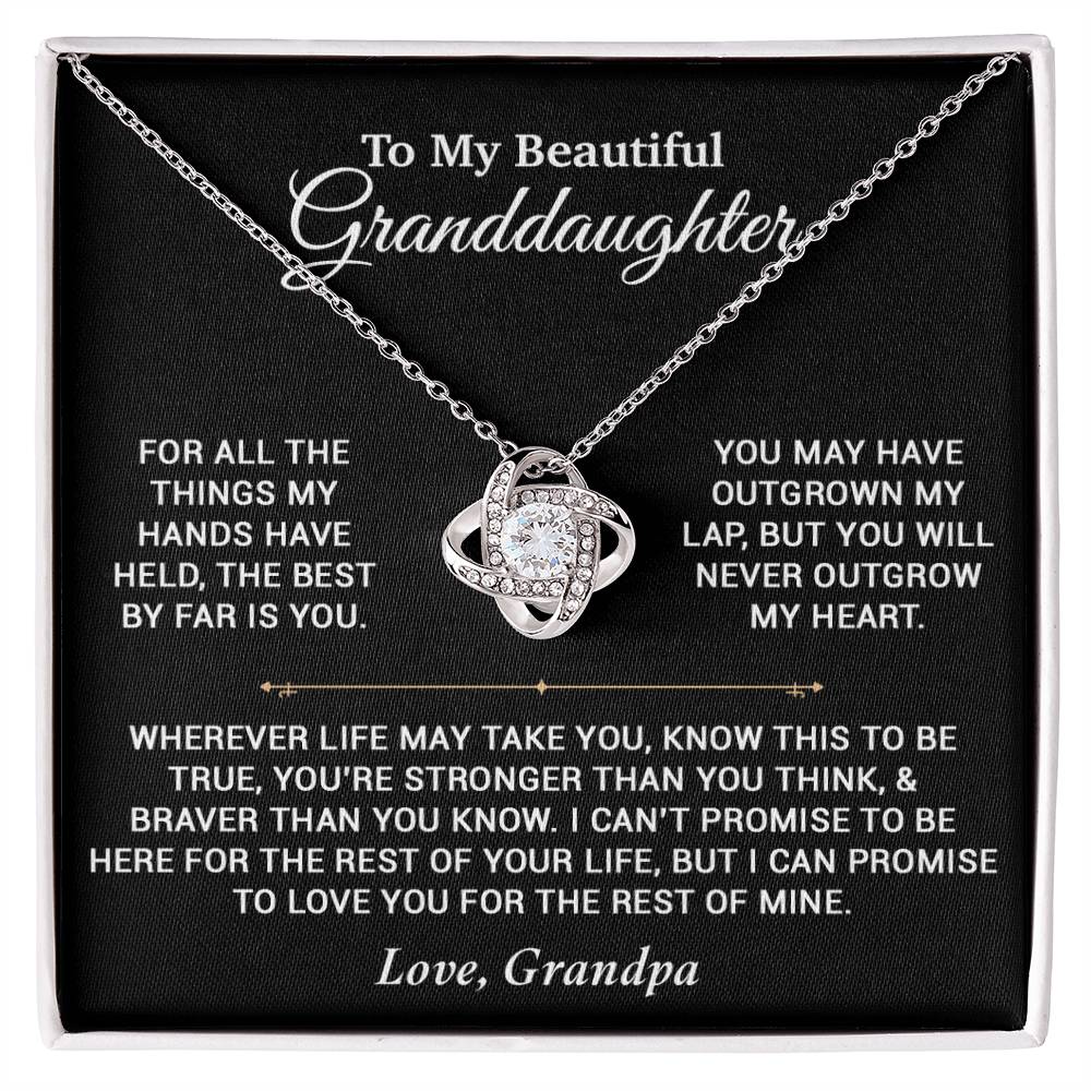 To My Granddaughter Necklace, Birthday Gift For Granddaughter, Birthday Gifts 8_6_Black