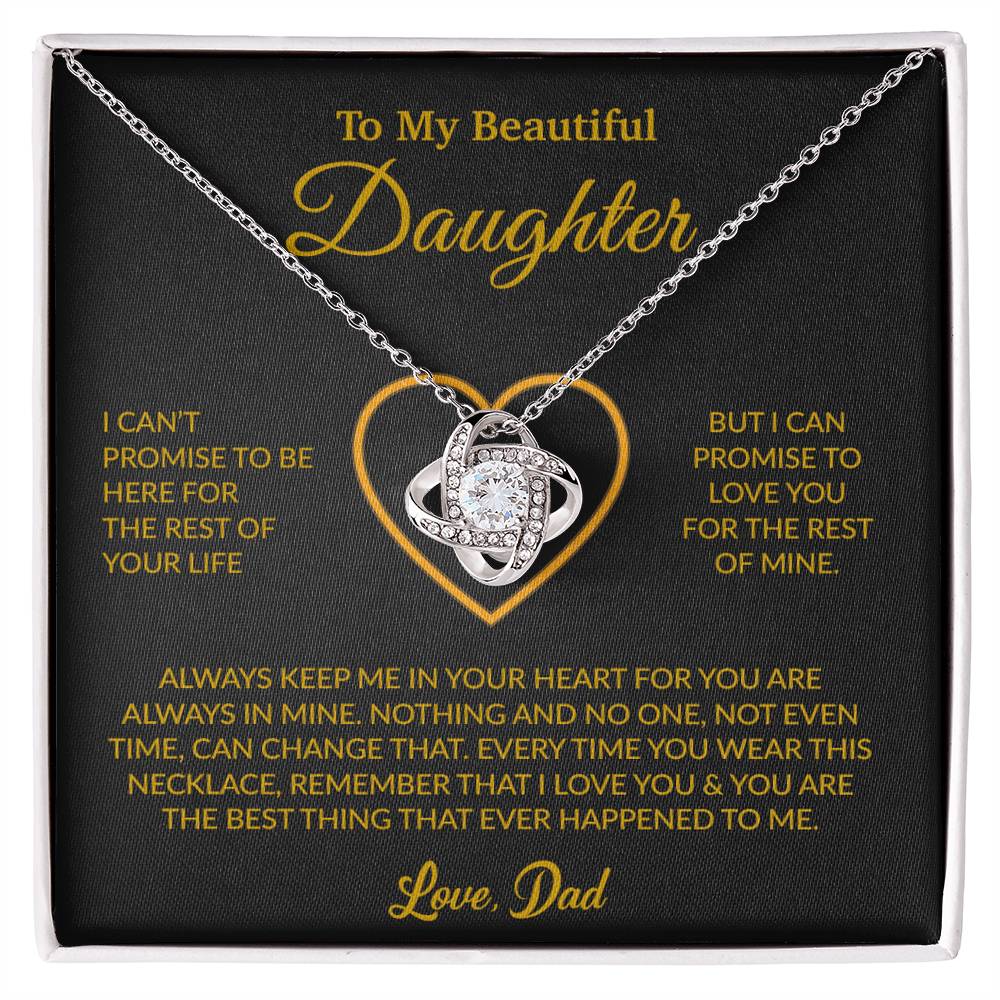 To My Daughter Necklace, Gift for Daughter from Dad, Father Daughter Necklace 6_6_Gold