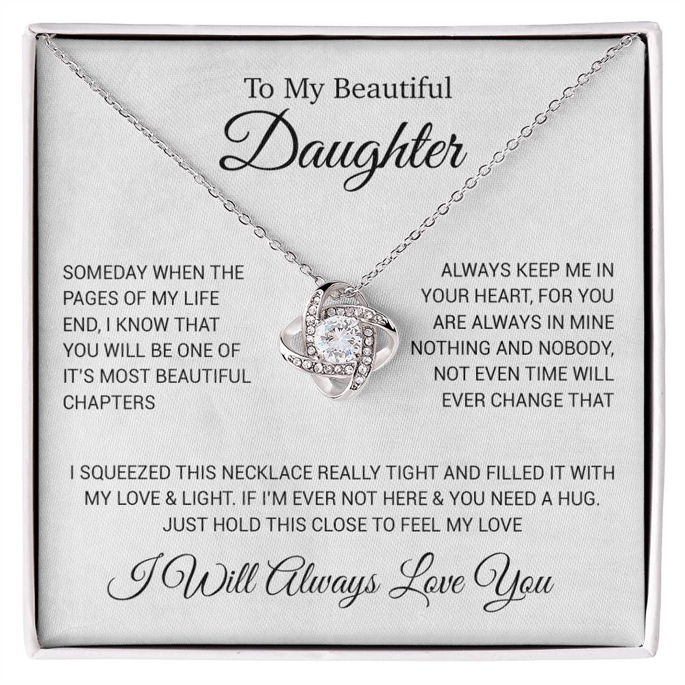 To My Daughter Necklace, Daughter Father Necklace, Daughter Gift From Dad 25_4_White