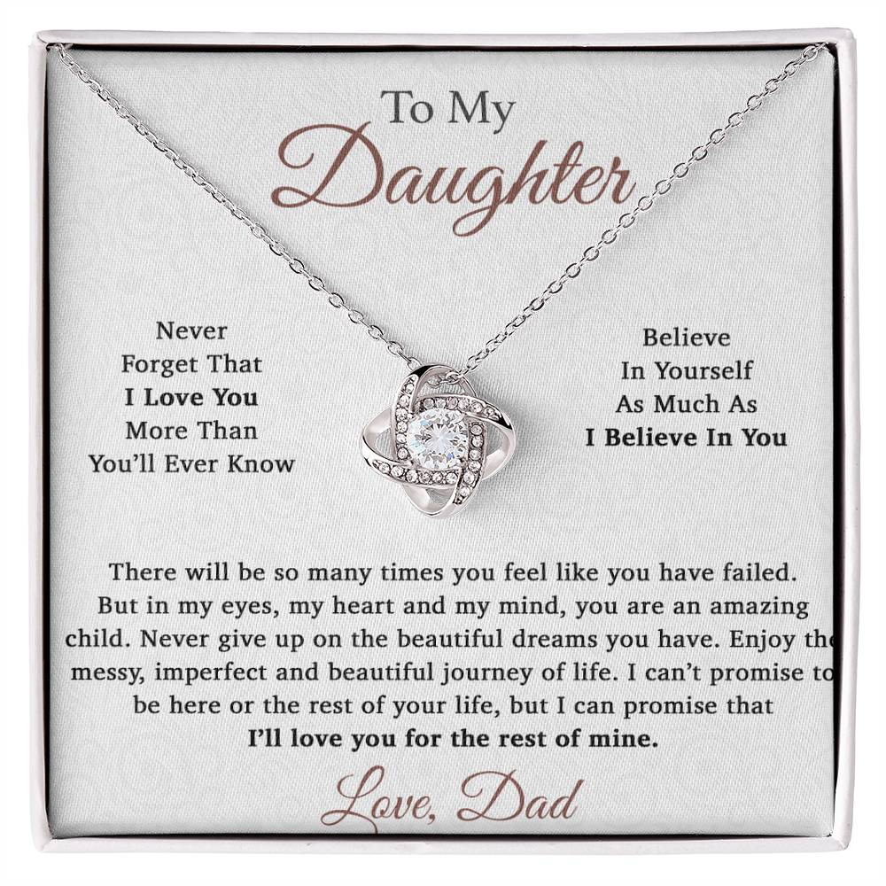 To My Daughter Necklace, Daughter Father Necklace, Daughter Gift From Dad 999