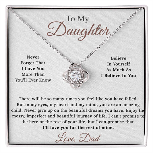 To My Daughter Necklace, Daughter Father Necklace, Daughter Gift From Dad 999
