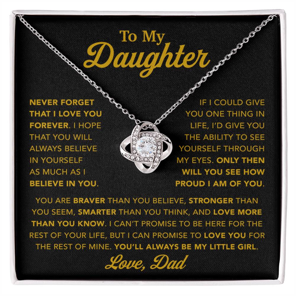 To My Daughter Necklace, Gift for Daughter from Dad, Father Daughter Necklace 21_1_Gold
