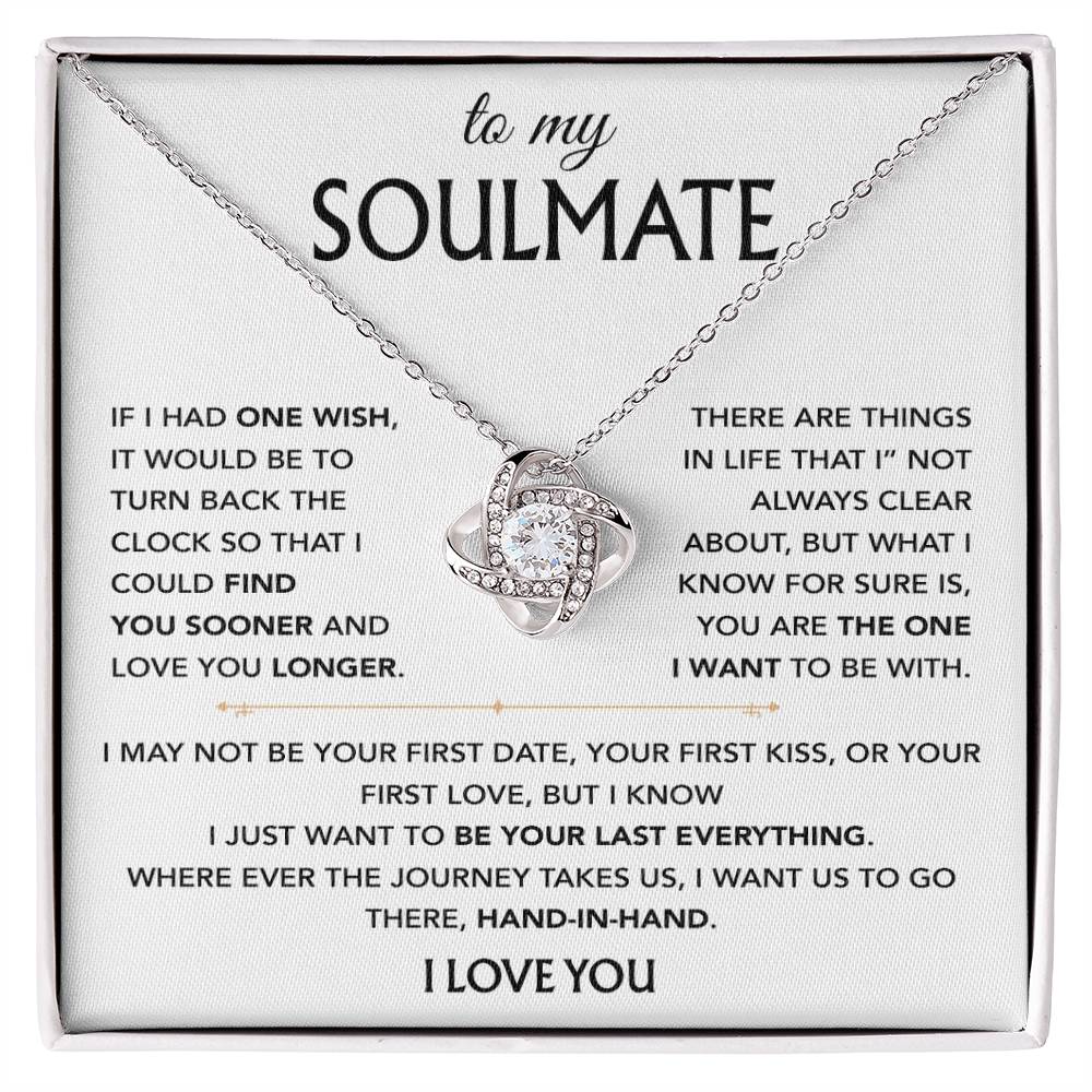 To My Soulmate Necklace Birthday, Anniversary,Valentine Gift for Wife,Girlfriend