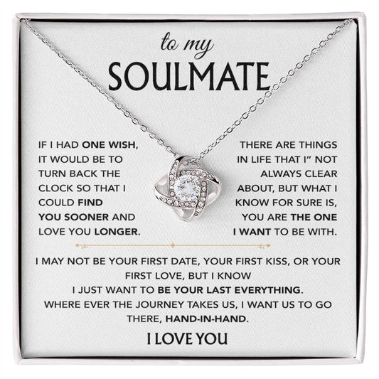 To My Soulmate Necklace Birthday, Anniversary,Valentine Gift for Wife,Girlfriend