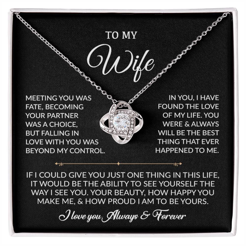 To My Wife Necklace, Gift For Wife, Anniversary Gift For Wife, Necklace For Wife 23_8_Black