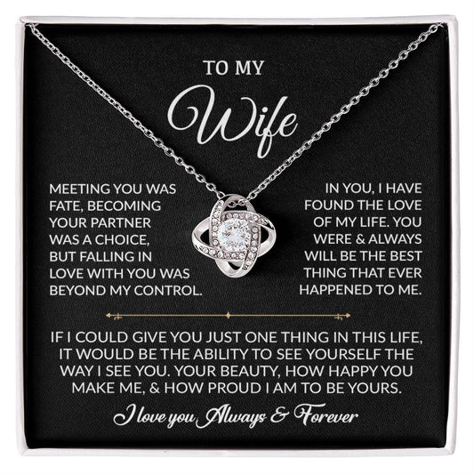 To My Wife Necklace, Gift For Wife, Anniversary Gift For Wife, Necklace For Wife 23_8_Black