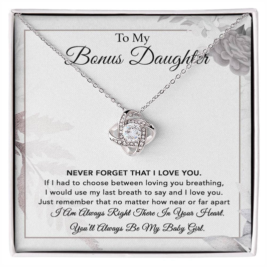 To My Bonus Daughter Necklace, Gift for Bonus Daughter, Step Daughter Birthday 6_1