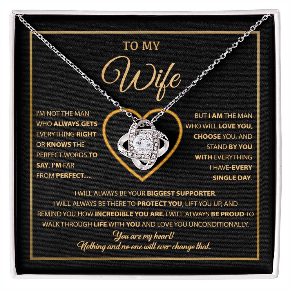 To My Wife Necklace, Gift For Wife, Anniversary Gift For Wife, Necklace For Wife 15_1_Gold
