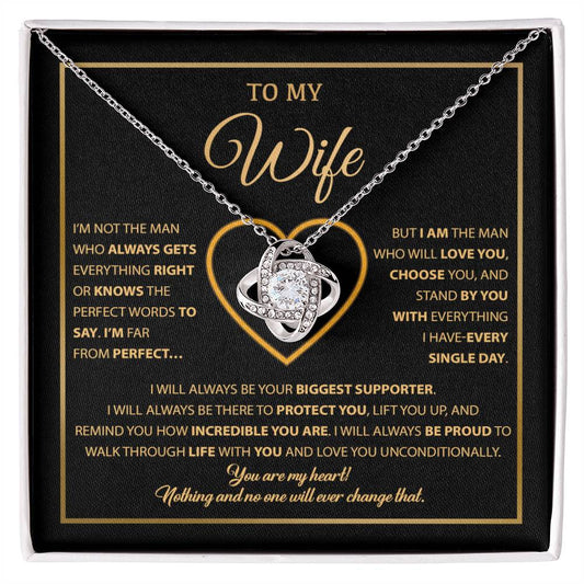 To My Wife Necklace, Gift For Wife, Anniversary Gift For Wife, Necklace For Wife 15_1_Gold