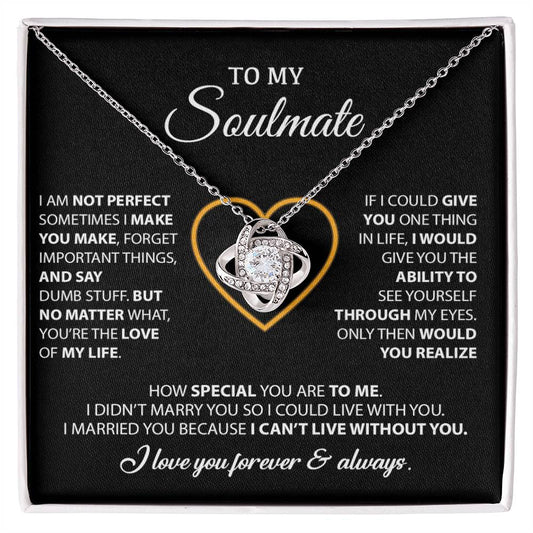 To My Soulmate Necklace, Gift For Wife From Husband, Valentines Gift For Wife 12_2_Black