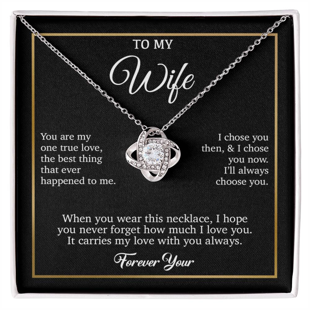 To My Wife Necklace, Gift For Wife, Anniversary Gift For Wife, Necklace For Wife 14_8_Black