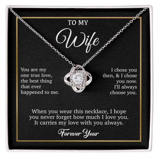 To My Wife Necklace, Gift For Wife, Anniversary Gift For Wife, Necklace For Wife 14_8_Black