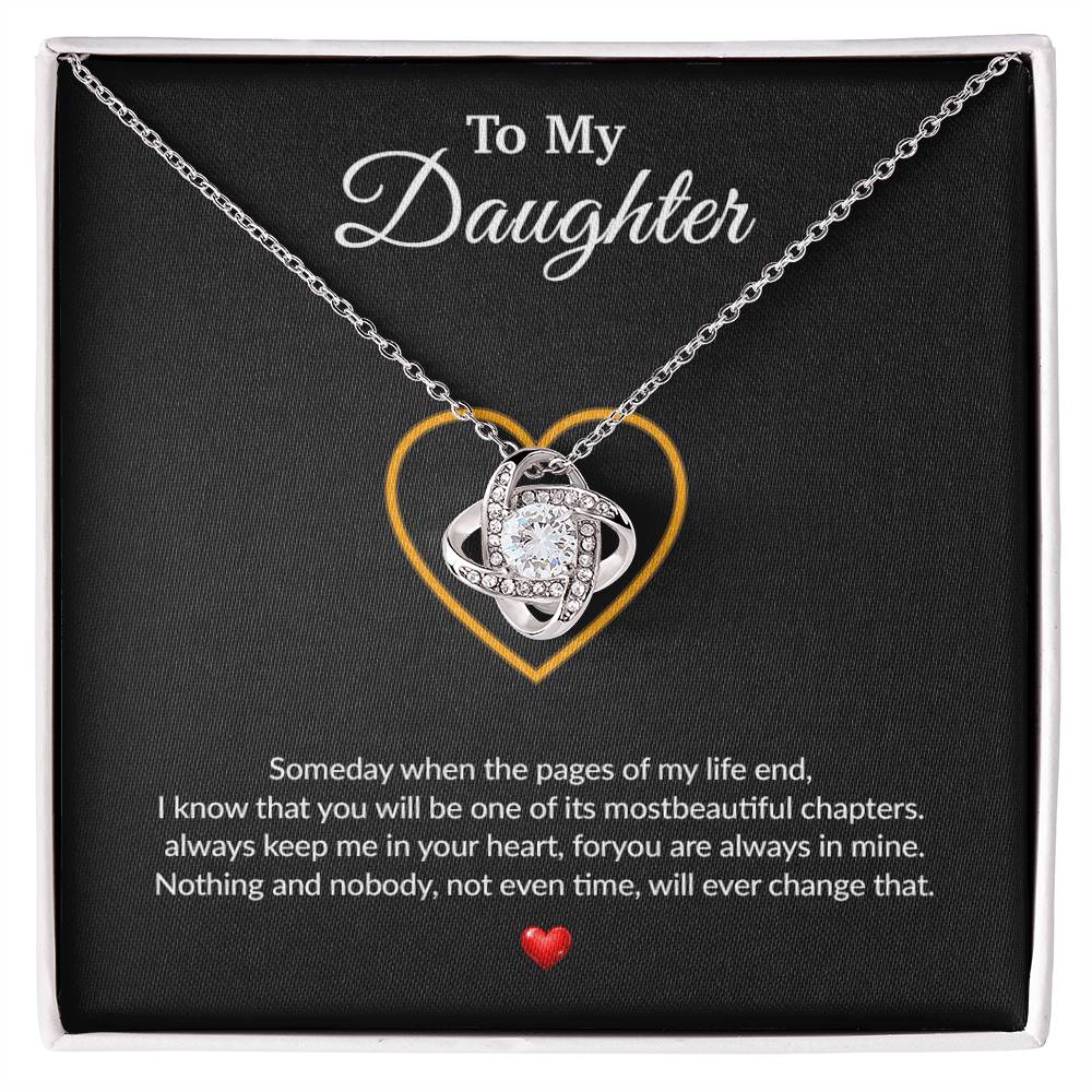 To My Daughter Necklace, Gift for Daughter from Dad, Father Daughter Necklace 14_8_Black